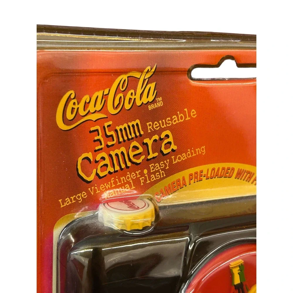 Coca-Cola 35mm Vintage Film Camera Manual Flash Sealed New Pre-Loaded Film